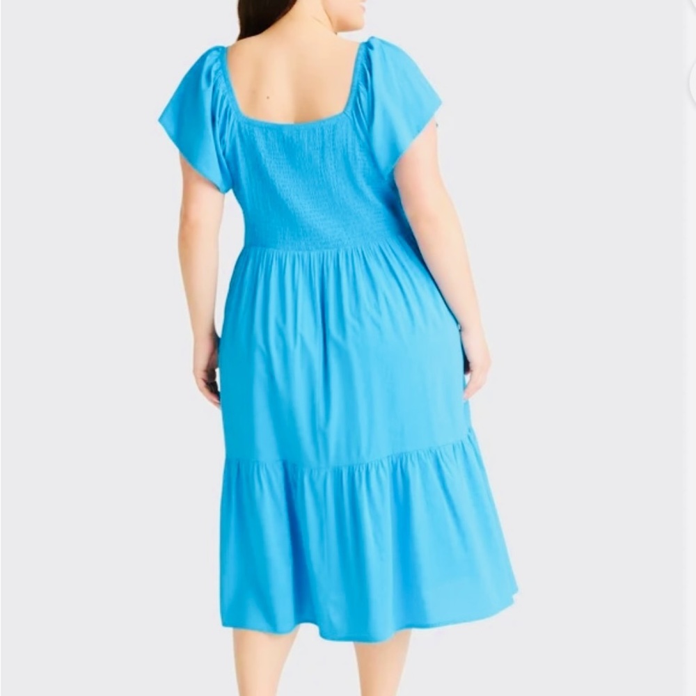 NWT Terra & Sky Blue Dress. Size 3X - Picture 4 of 9